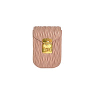Miumiu Nappa Matelassé Pink Phone Bag with Chain - Jiaxyk